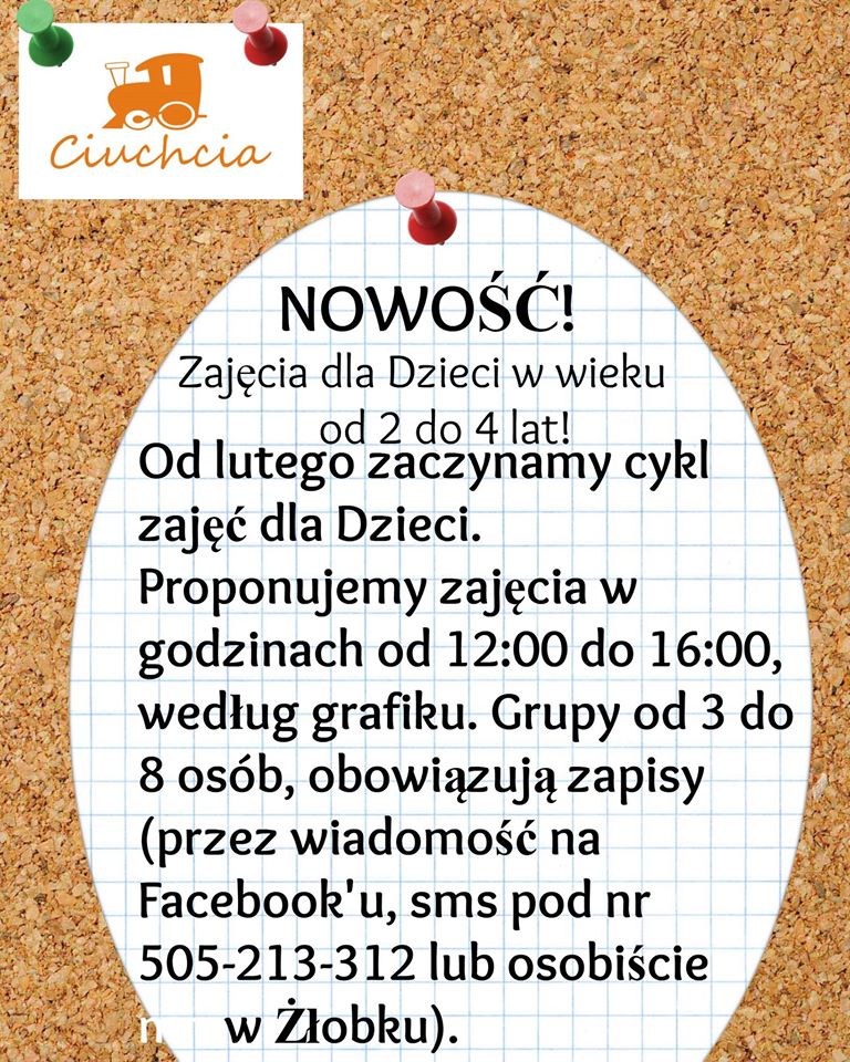 Oferta Żłobka Ciuchcia . Szczegóły w treści aktualności .
