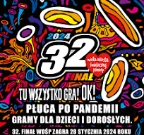 logo 32 finału Wielkiej Orkiestry  Swiątecznej Pomocy 