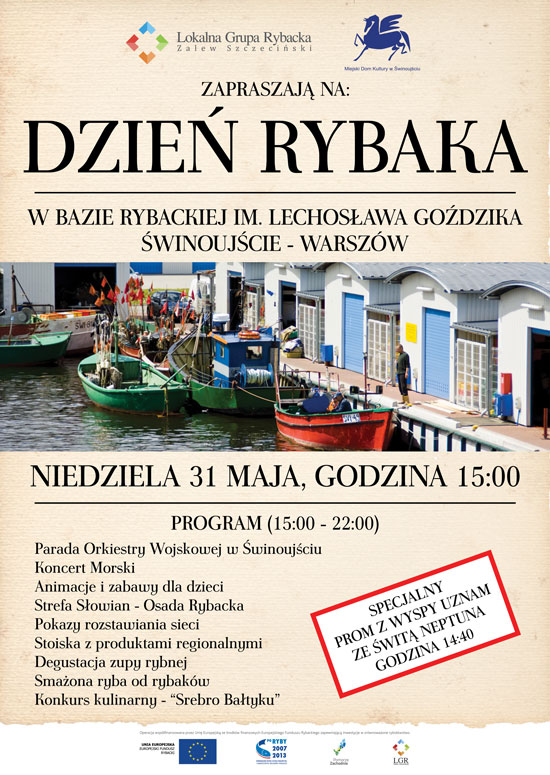 Plakat Dzień Rybaka. Więcej informacji w tekście.