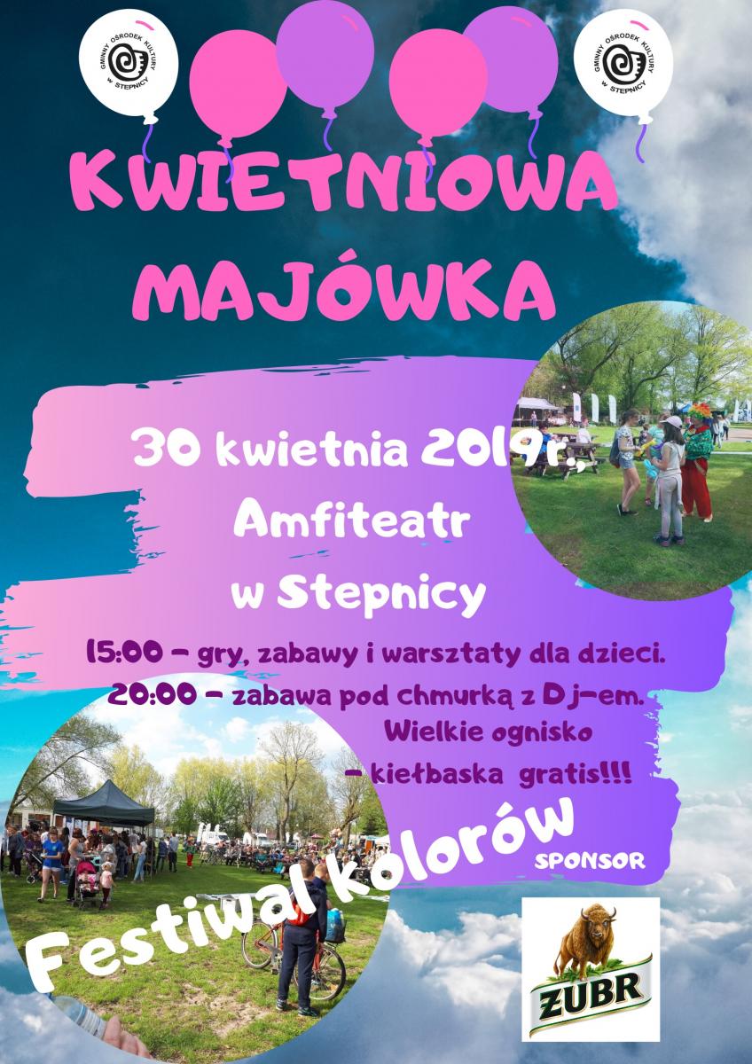 plakat kwietniowa majówka. tekst z plakatu w treśc aktualności.