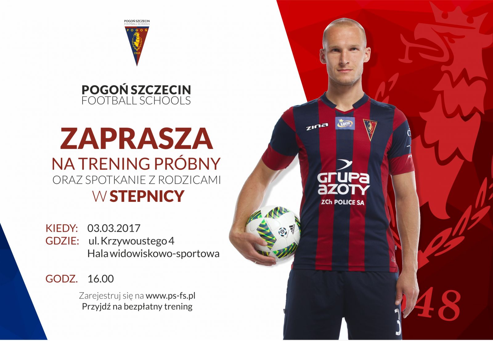 plakat szkółki Pogoni Szczecin