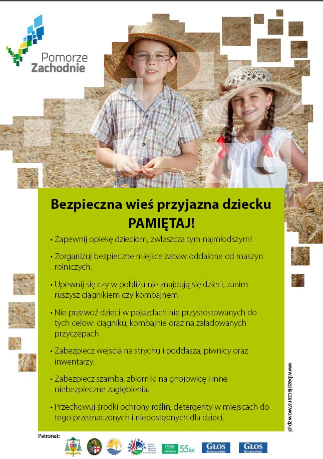 Pierwszy plakat akcji Bezpieczna Wieś. Więcej informacji w tekście.