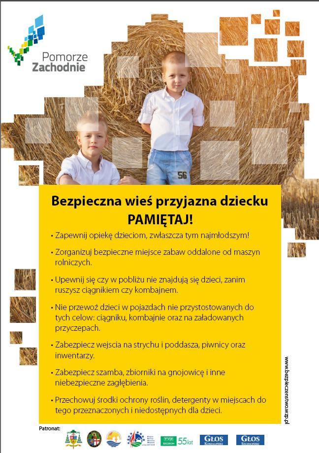 Drugi plakat akcji Bezpieczna Wieś. Więcej informacji w tekście.