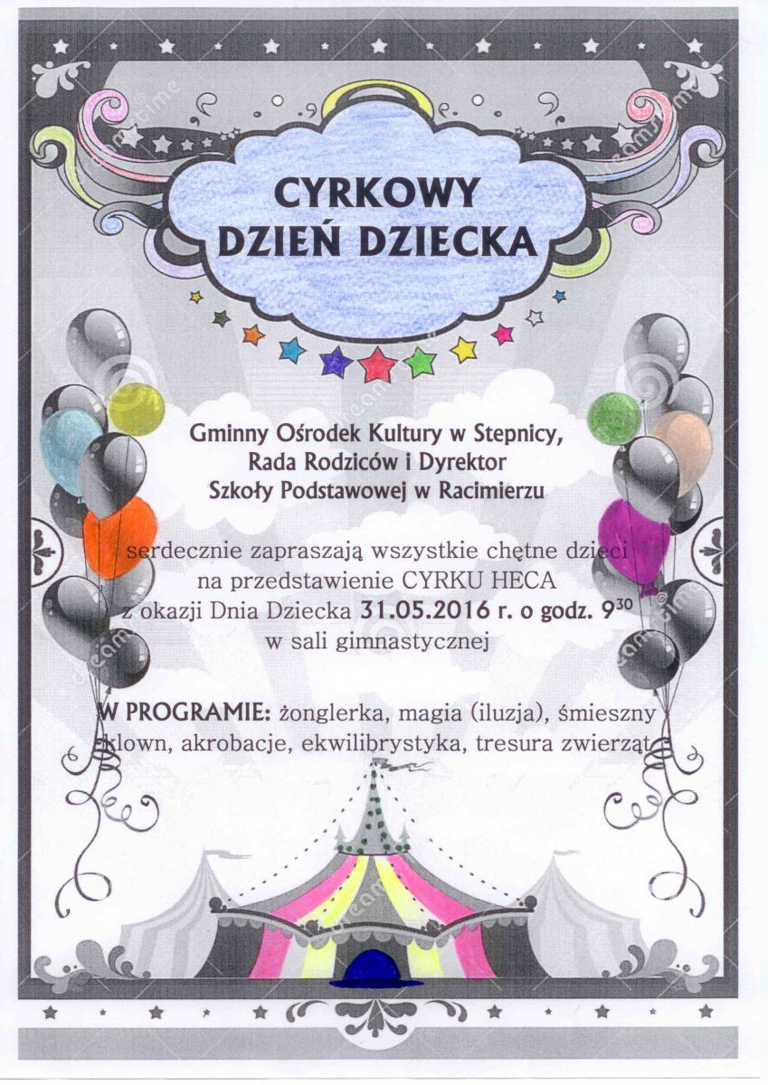 plakat informujący o imprezie 