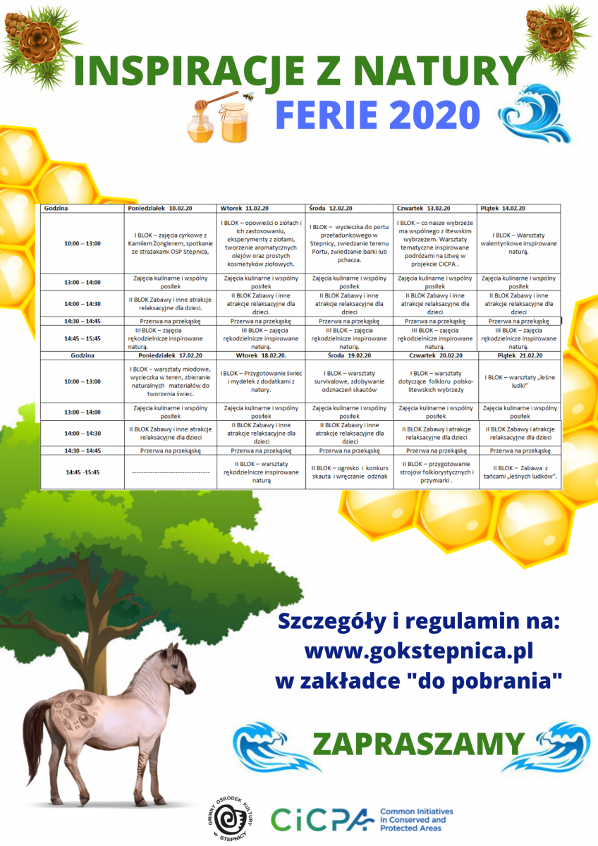 program ferii GOK . Całośc w wresji do odczytu w dalszej części aktualności. 