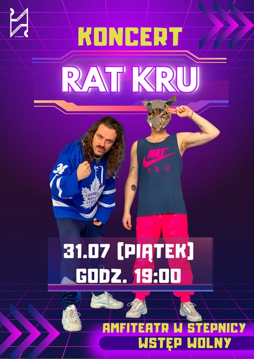 plakat zapraszajacy na koncert zespołu rat kru