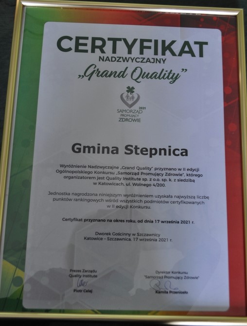 certyfikat nadzwyczajny