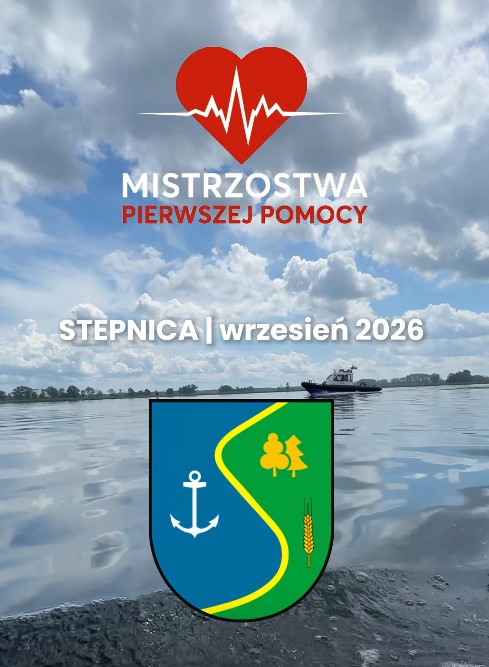 zdjęcie pogladowe z herebem gminy zapowiadajace mistrzostwa udzialania pierwszej pomocy