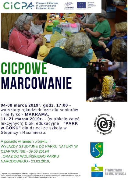 plakat zapowiadajacy zajęcia w ramach proejktu cicpa