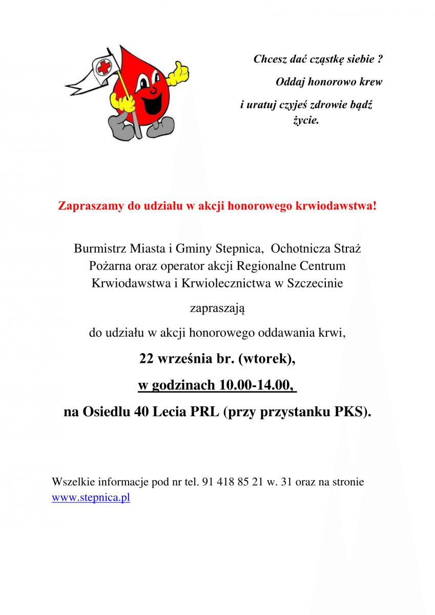 Plakat akcji Oddaj cząstkę siebie. Więcej informacji w tekście.