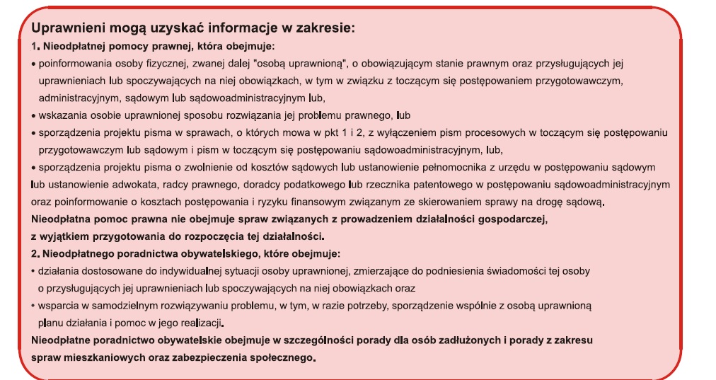 punkt nieopdłatenej pomocy prawnej cd plakatu 