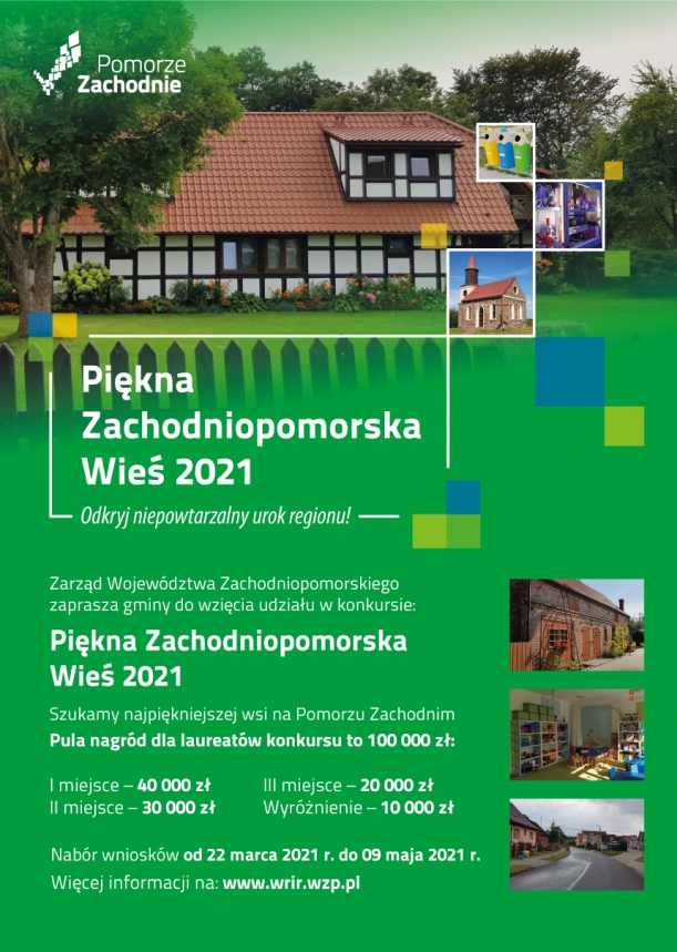piękna zachodniopomorska wieś plakat 