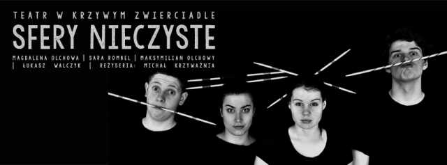 Plakat spektaklu Sfery Nieczyste. Link otwiera powiększoną wersję.
