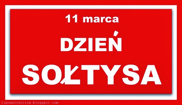 11 marca dzień sołtysa - tabliczka. 
