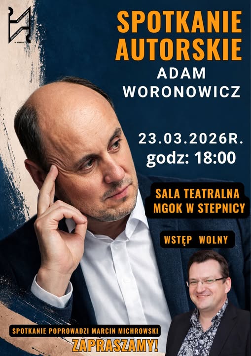 spotkanie autorskie z Adamem Woronowiczem palakt zapowiadajacy