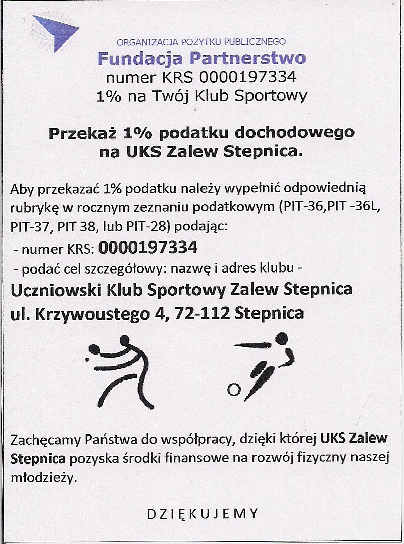 przekaż 1% podatku na Zalew Stepnica 
