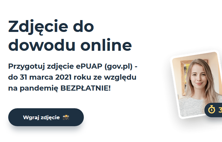 reklama kreatora : zdjęcie do dowodu online