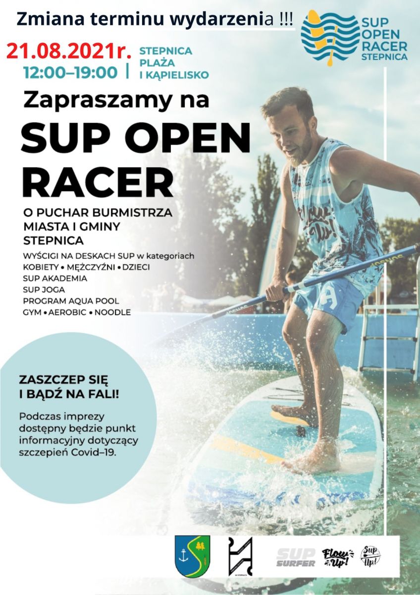plakat zmiana terminu Sup open racer